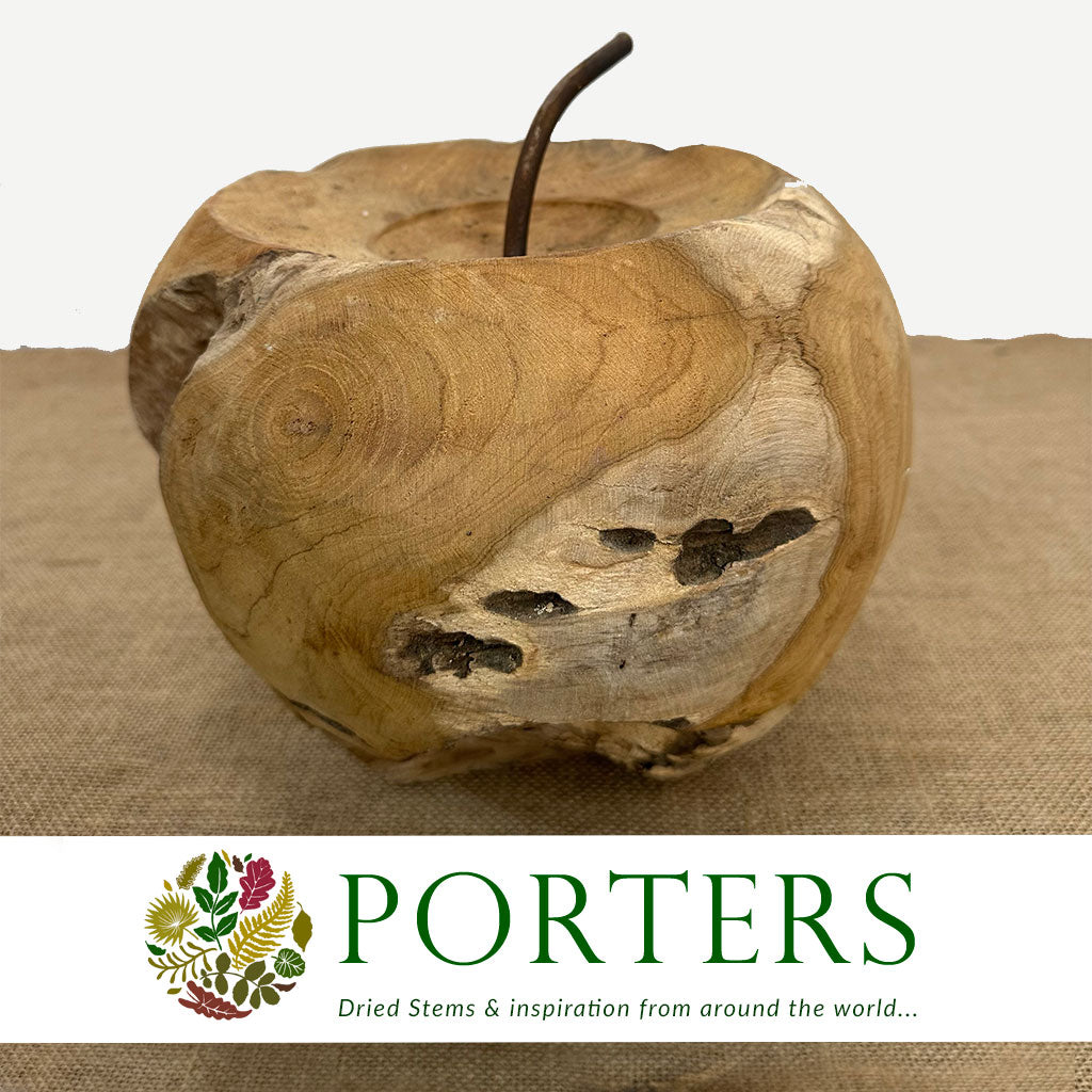 Teak &#39;Apple&#39; DRY (H25cm x D25cm)